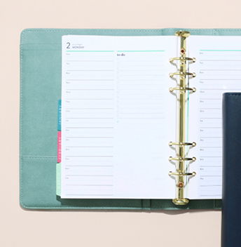 Daily A5 Ring Agenda. Click to shop now.